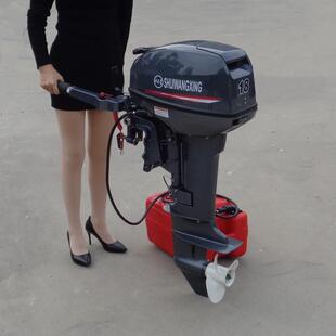 18P汽油船挂机太仓市渔船轻便快速船用推进器挂桨机优惠销售