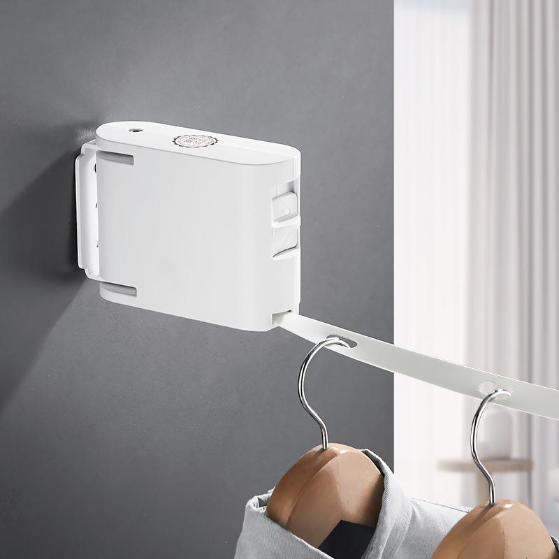 阳台隐形晾衣绳室内免打孔伸缩晒衣绳宿舍防滑防风凉衣架神器户外