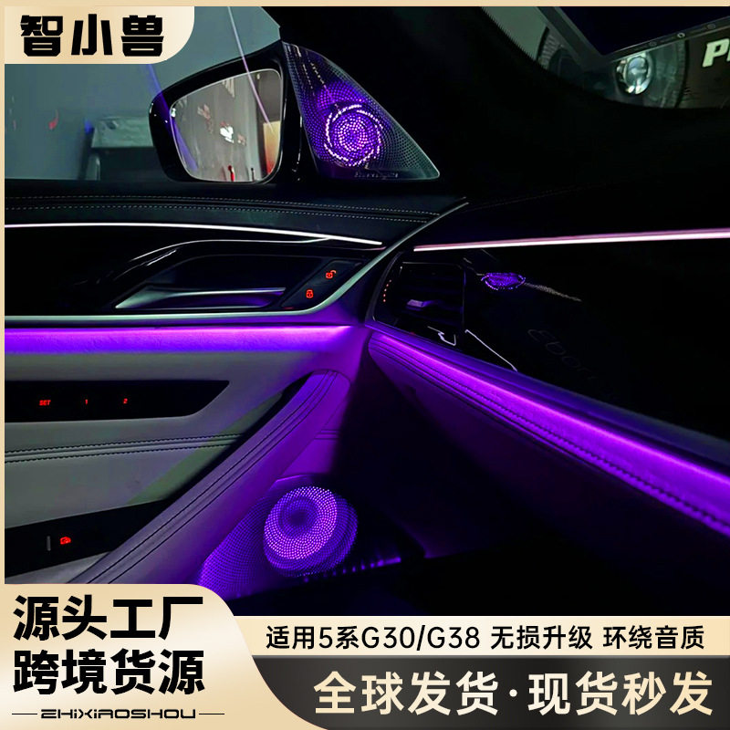 适用于BMW宝马18-23款新5系G38G30宝华音响喇叭发光盖板氛围灯