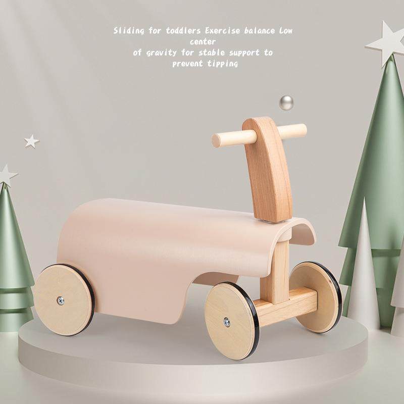 儿童早教木制平衡小车学步车滑行车宝宝学走路助步车益智婴儿玩具