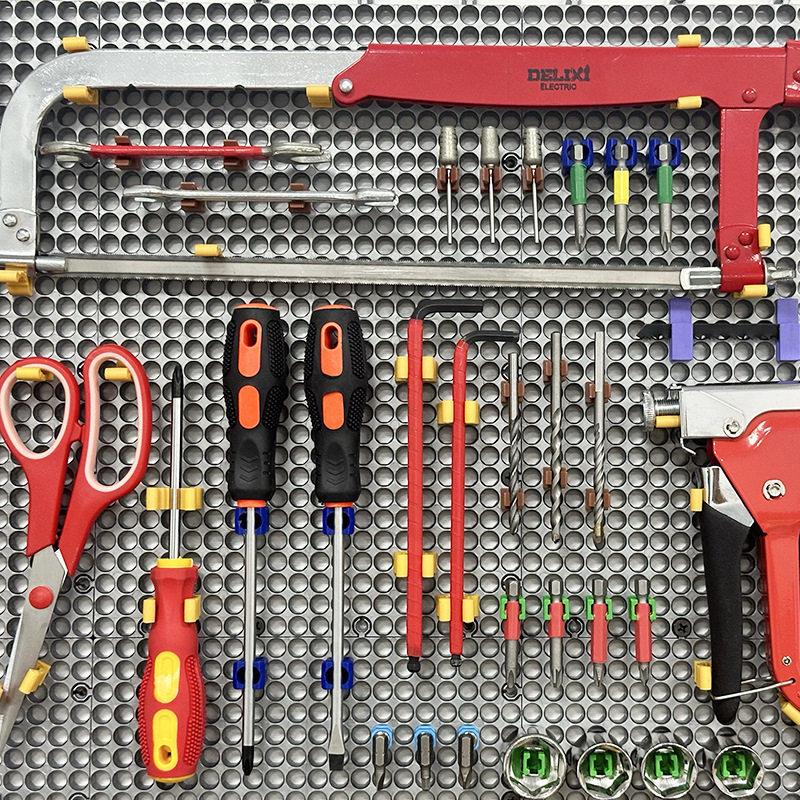 现货批发灰色洞洞板工具挂板