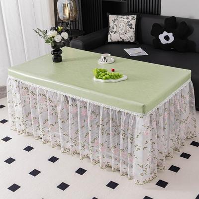 2025新款电烤炉烤火桌子罩套防水防油长方形家用防尘皮革茶几桌布