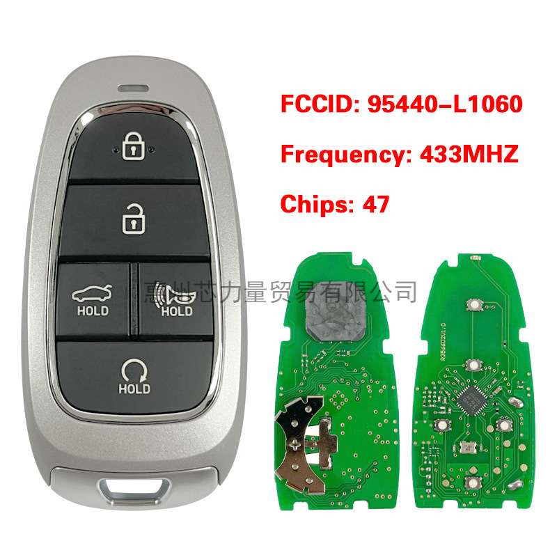 适用现代5键智能钥匙TQ8-F08-4F27 PN 95440-L1060 433mhz 47芯片