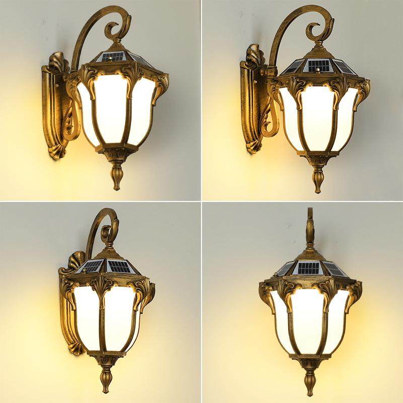 欧式户外灯太阳能防水壁灯美式复古室外庭院灯阳台客厅走廊墙壁灯