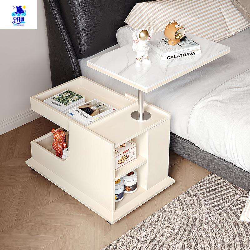 家用客厅可移动茶几带轮升降茶几小户型沙发边几现代简约储物柜