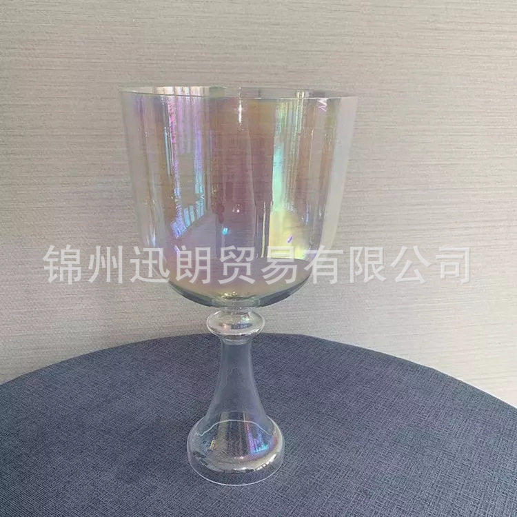 专业透明电光水晶圣杯水晶钵音钵音乐碗厂家直销瑜伽冥想水晶钵