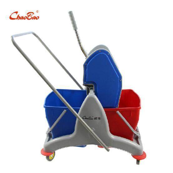 新品超宝B-045B下压式双桶榨水车50L洗拖把挤水桶柞地拖墩布