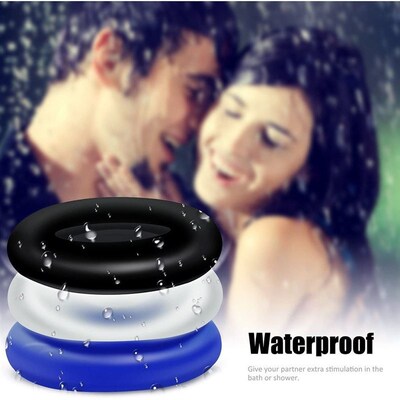极速Soaft Stchy Cock Donut Rings Waterproof Silicone Ring Ba