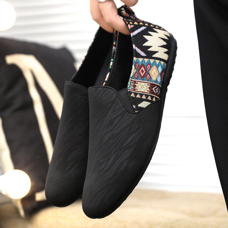 新品老北京男h鞋布鞋男款防滑耐磨豆豆鞋一脚蹬懒人鞋休闲鞋工作