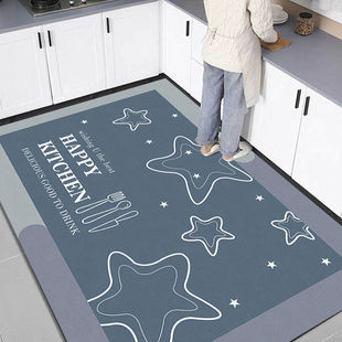 极速厨房防污地垫吸水防滑防油免洗可H擦耐脏硅胶脚垫防水长条家