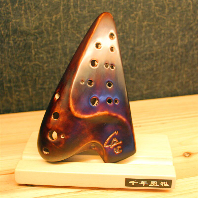 极速风雅复管陶笛 风雅双管中音C调熏烧陶笛 O专业演奏者选择陶笛