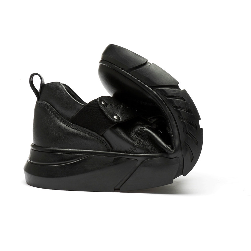 新品男士全黑色板鞋48特大码45休闲皮鞋男46真皮47韩X版纯黑男鞋