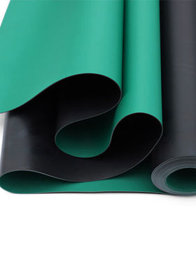 极速销产酌秀防静电m地垫桌垫维修工作台胶皮垫橡胶垫绿色30mm厚0