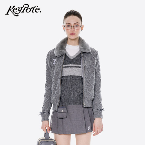 KeypoteGolf可拆毛领高尔夫外套