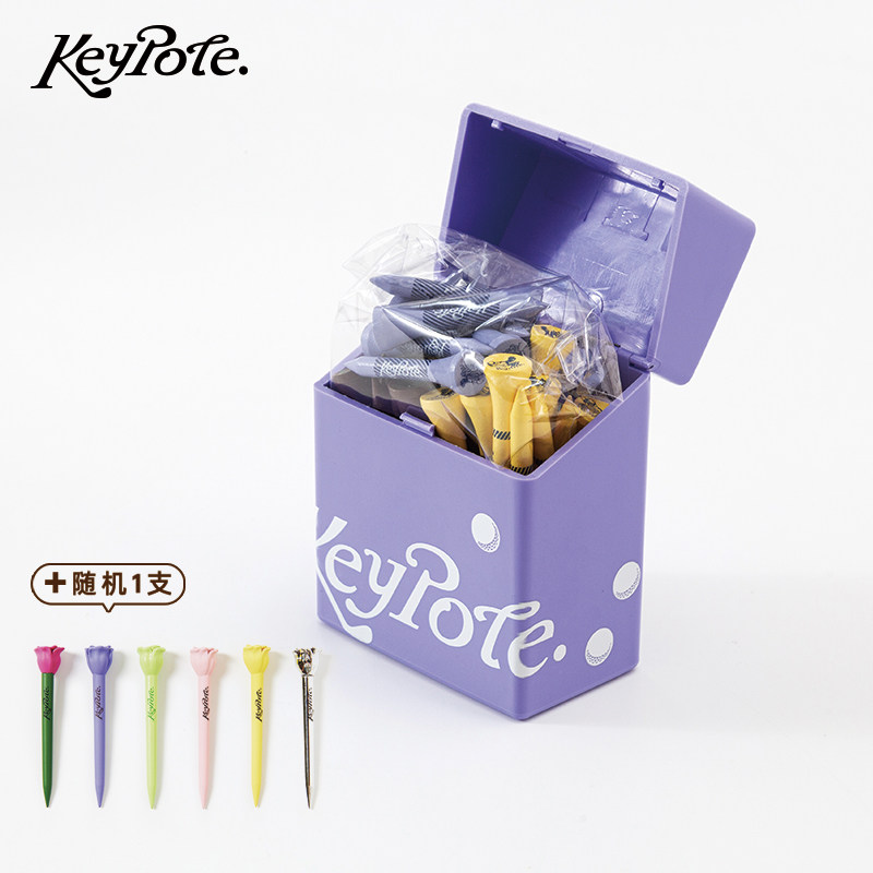 Keypote Golf 高尔夫球TEE木制球托随机赠送一枚玫瑰花型球TEE