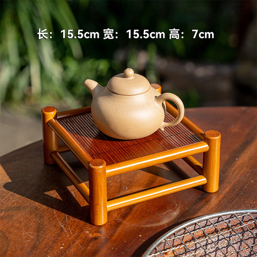 禅意小茶台紫砂壶展示小架子茶具收纳架中式迷你茶壶摆件桌面花架