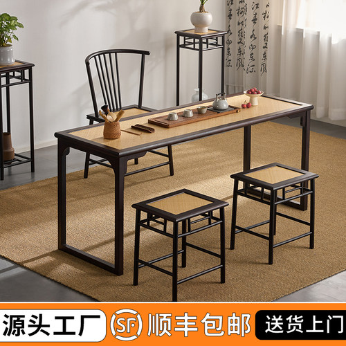 茶室阳台茶桌椅组合茶具茶台一整套小户型家用禅意中式茶桌办公桌