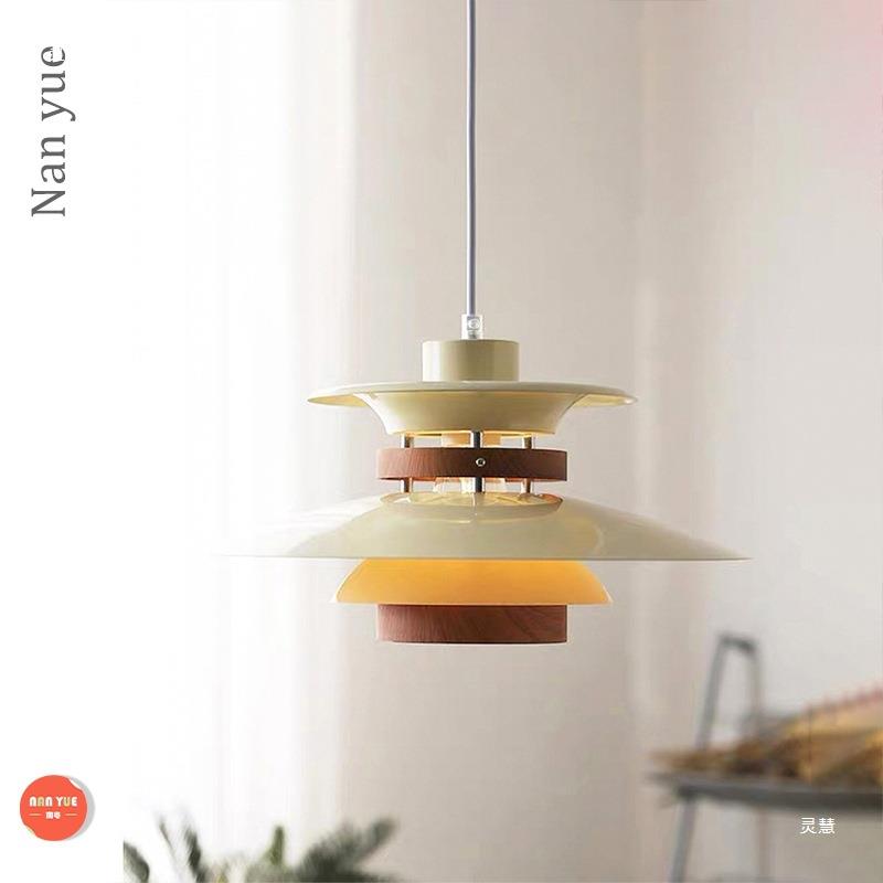 南粤照明餐厅灯中古日式奶油风卧室床头复古简约吧台飞碟吊灯