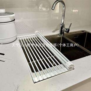 水槽水池可折叠沥水架厨房专用洗碗碟沥水篮伸缩洗菜沥水垫置物架