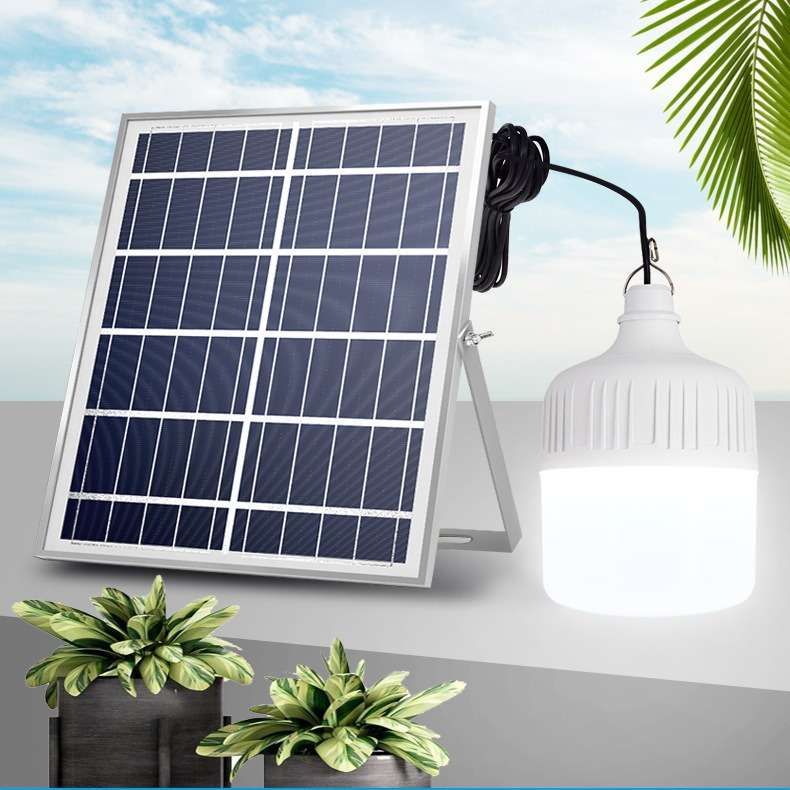 大板太阳能一拖三一拖二100W200W室内室外家用太阳能灯庭院户外灯