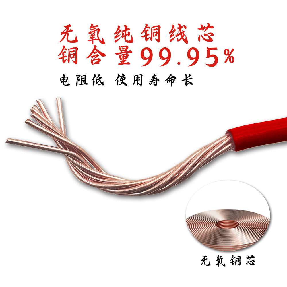 国标家用BV 1.5 2.5 4 6平方 单芯铜芯电线阻燃家装永壹珠江厂家