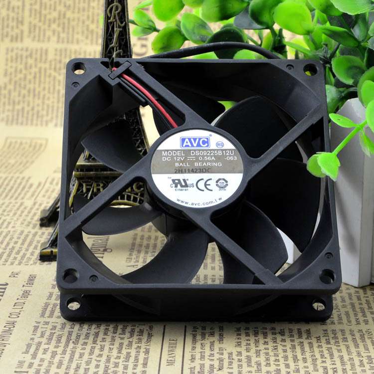 AVC DS09225B12U 12V 0.56A 9CM 9025 2线 双滚珠 电脑机箱风扇