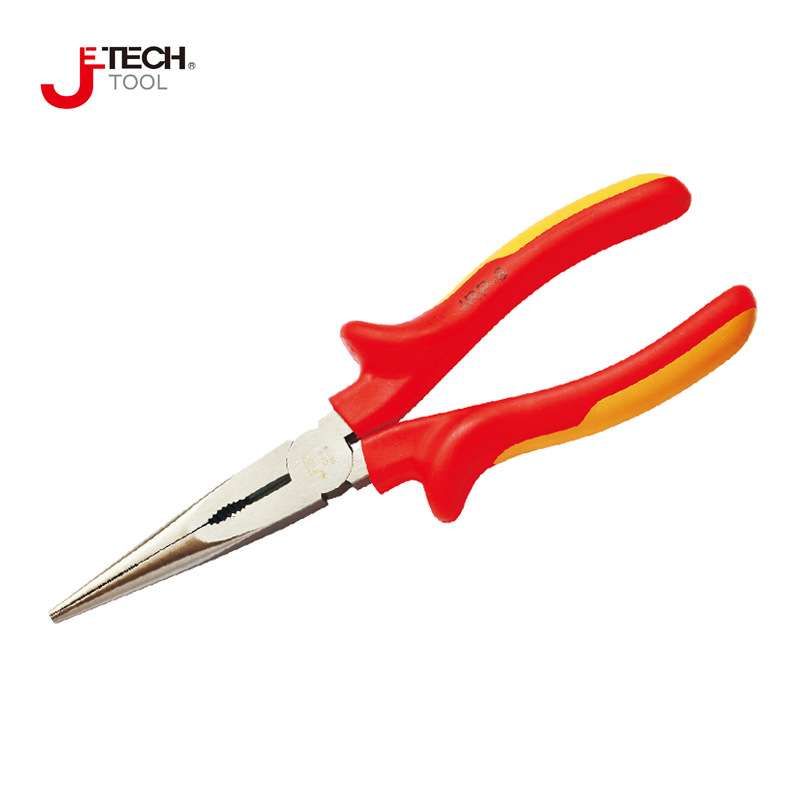捷科绝缘钢丝钳尖嘴钳斜嘴钳剥线钳6寸8寸电工绝缘钳子ITP-8IDP-6