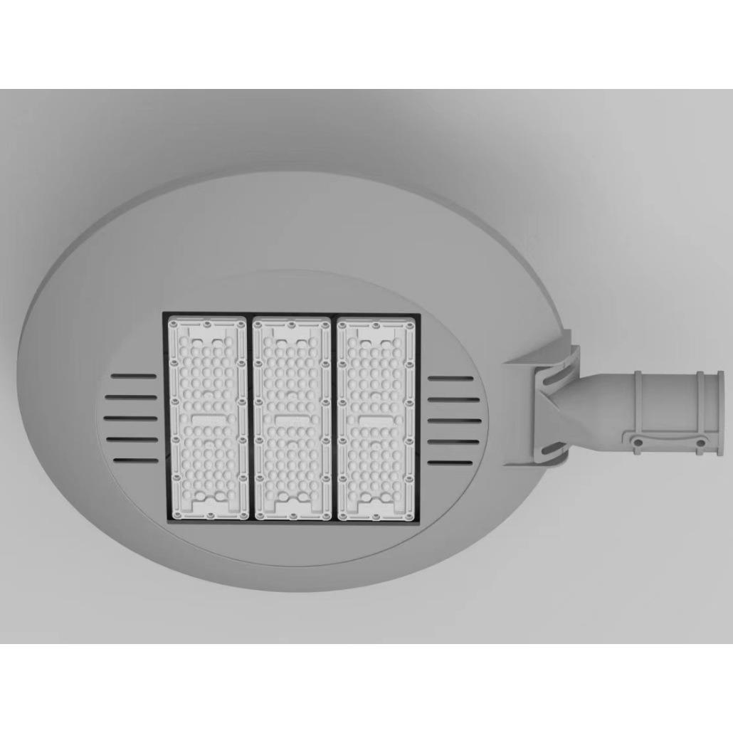 户外led圆形路灯头外壳套件三模组150W压铸摸组圆形路灯灯具外壳