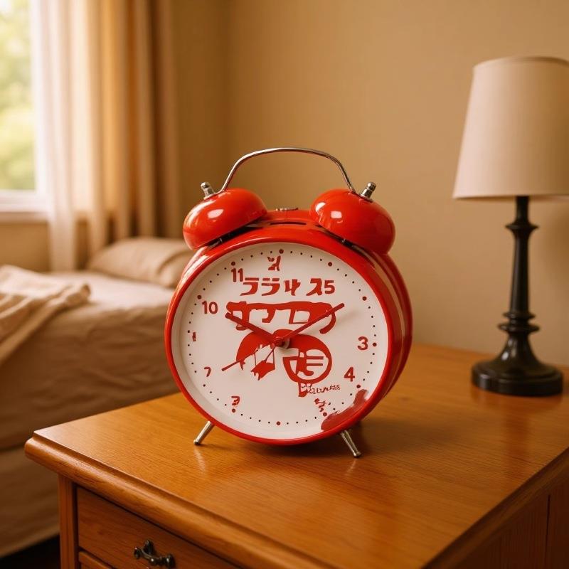 8寸金属大闹钟外打铃可语音音源IC复古仿古做旧家居摆饰大号钟