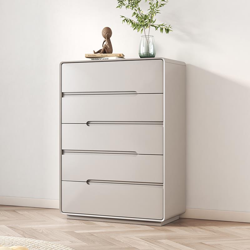 0A意式实木斗柜轻奢卧室收纳柜法式奶油风床尾柜现代简约客厅五斗