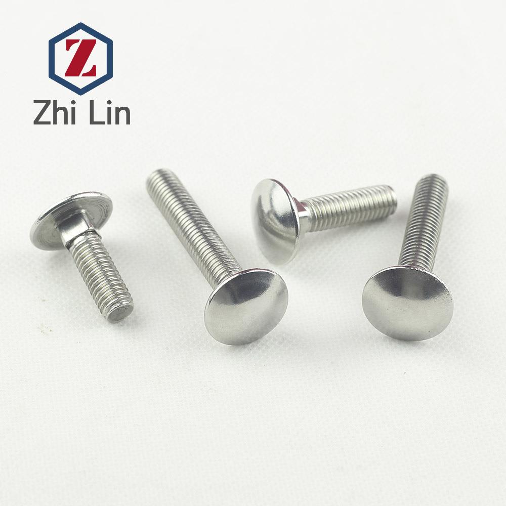 M12 不锈钢201马车螺栓 半圆头方劲螺丝 货架螺丝 GB12 DIN603