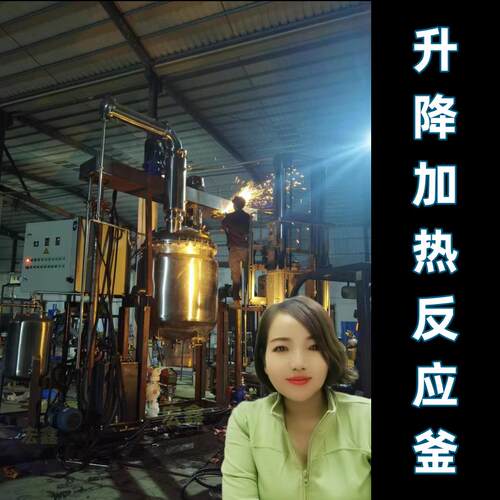 1吨树脂加热反应釜升降搅拌罐乳化罐抽真空反应釜化工搅拌罐吉林