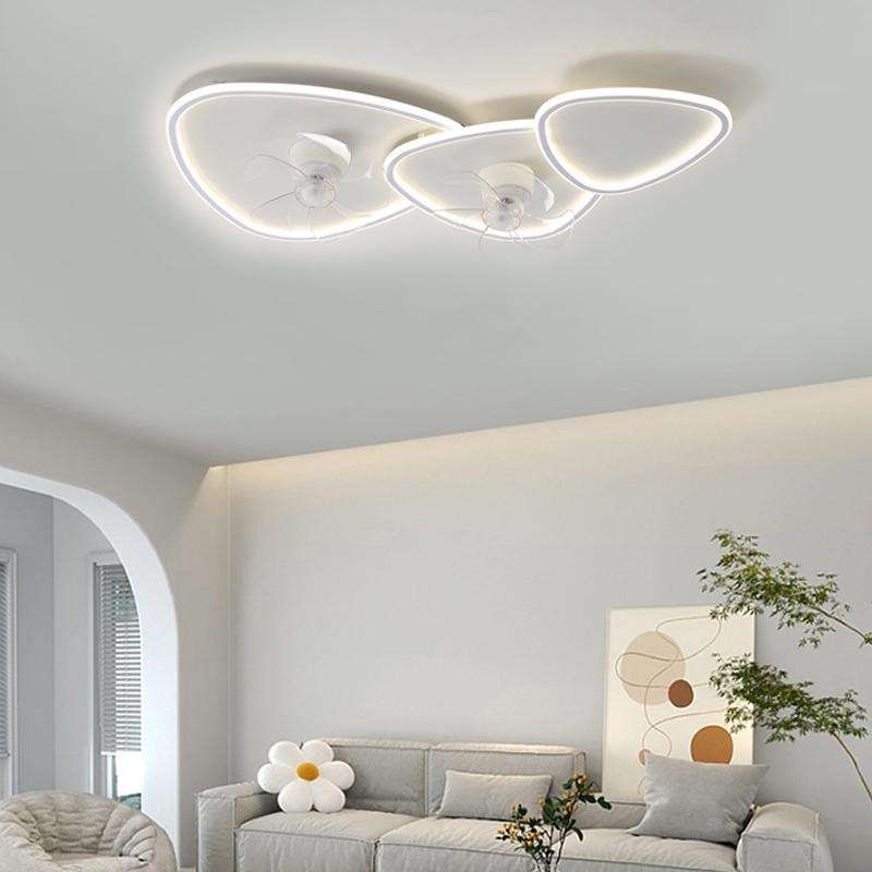 卧室吸顶风扇吊扇灯现代简约客厅主卧房间家用带电隐形静音风扇灯