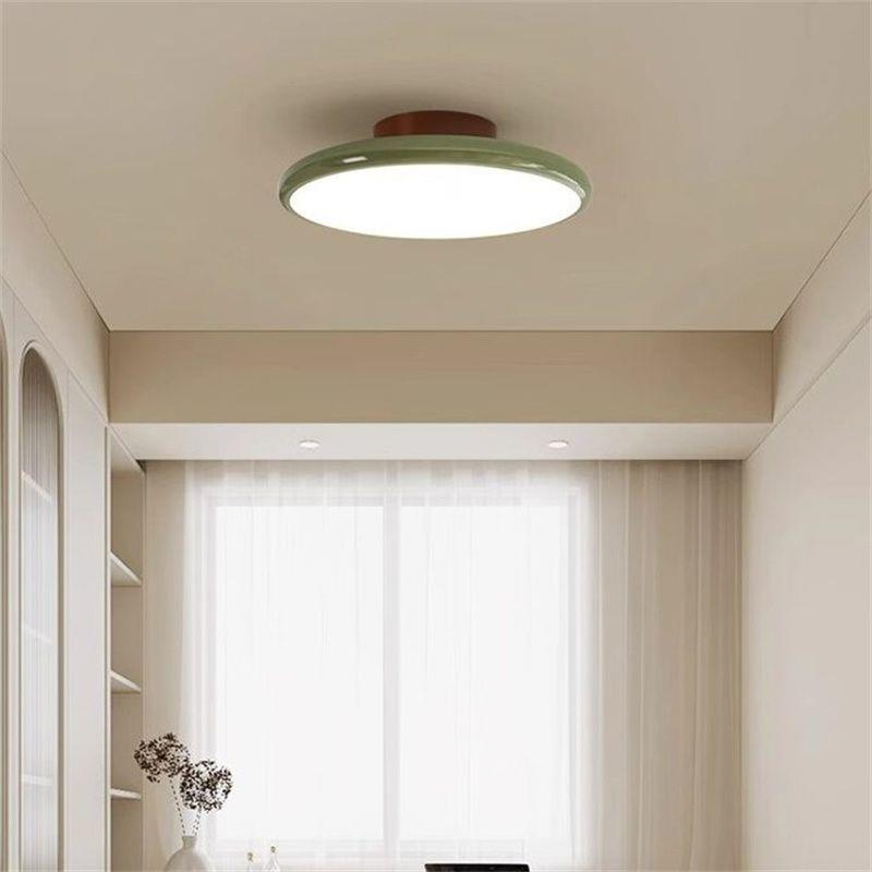 复古法式卧室灯奶油风吸顶灯美式绿色主卧灯2024新款设计师房间灯