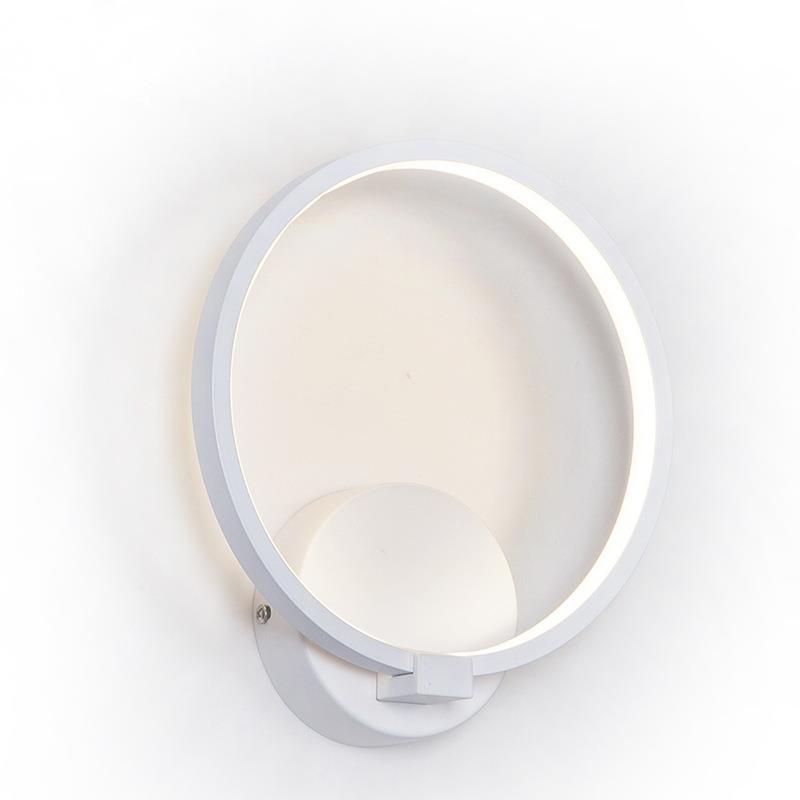 8WLED卧室壁灯走廊过道灯酒店装修客房照明灯圆环PC罩现代简约