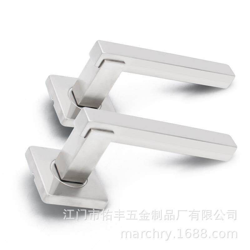 304拉丝砂光不锈钢方管方形门执手 管型组合门把手 方盖门拉手