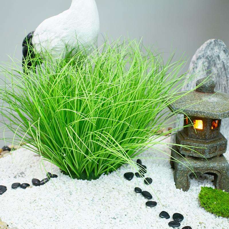 仿真蒲草假绿植球干景摆件植物灌木花艺套装新中式造景室内外搭配