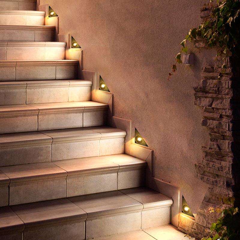 led地脚灯嵌入式台阶楼梯踏步庭院墙角户外防水墙脚地埋别墅走廊