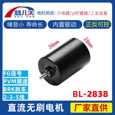 BL2838微型直流无刷电机小电机 外径28mm大扭力水泵气泵玩具马达