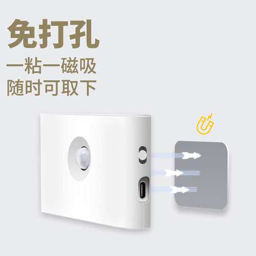 免接线楼梯灯人体感应灯免布线自动壁灯网红智能踏步地脚灯过道
