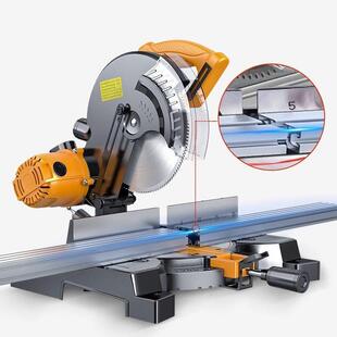 锯铝机10寸高精度木材铝材切割机多功能小型木板45度铝合金切角机