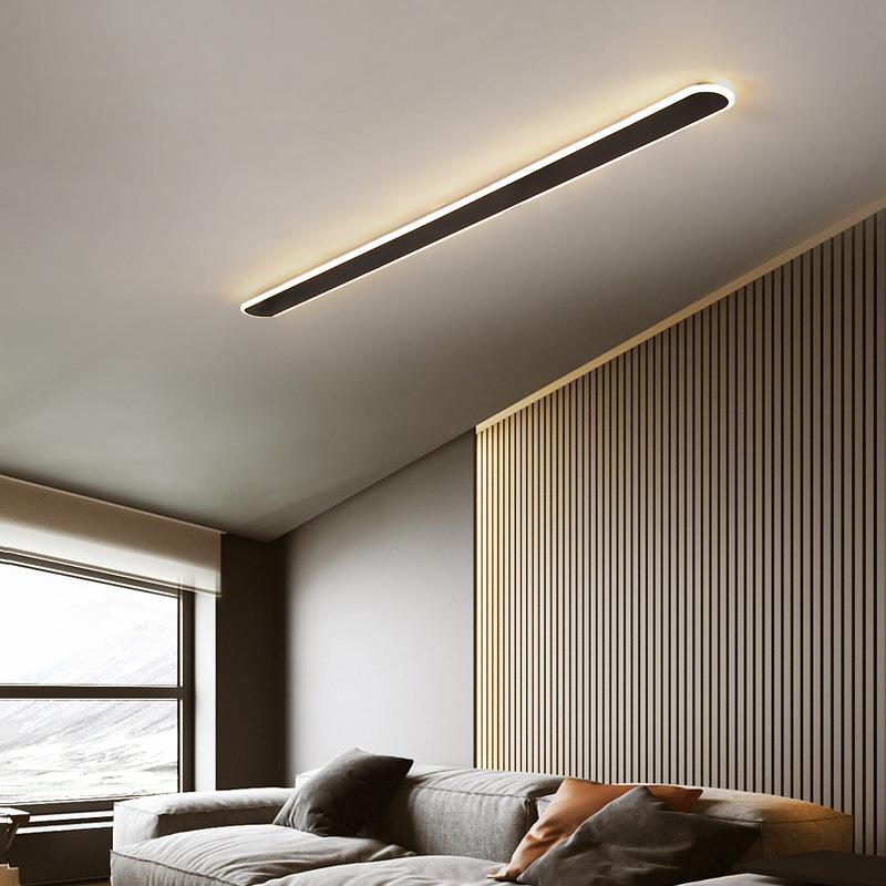 一字长条形吸顶灯现代简约led阳台过道走廊线条灯超亮极简客厅灯