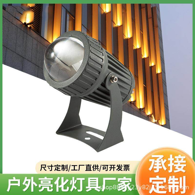LED聚光灯大厦楼体照明聚光灯户外防水墙亮化投光灯可调光泛光