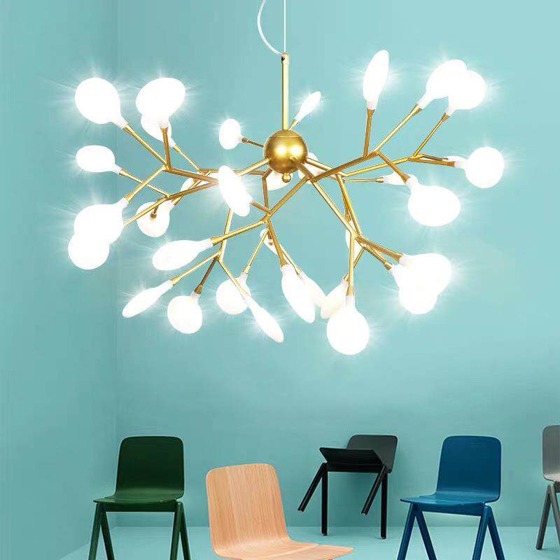 后现代创意led萤火虫吊灯 北欧服装店艺术个性客厅餐厅灯饰