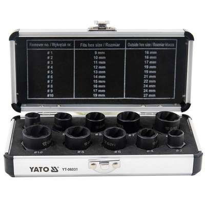 易尔拓(YATO)汽车轮胎螺帽取出器破损螺母螺栓螺丝坏螺套拆除工具