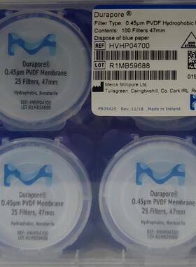 HVHP04700默克密理博MilliporePVDF膜过滤器 孔径0.45μm疏水滤膜