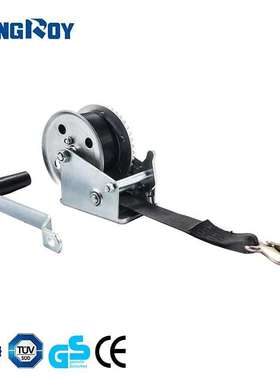Kingroy800lbs便携式轻型小型绞盘船用手摇绞盘卷扬机手动绞车