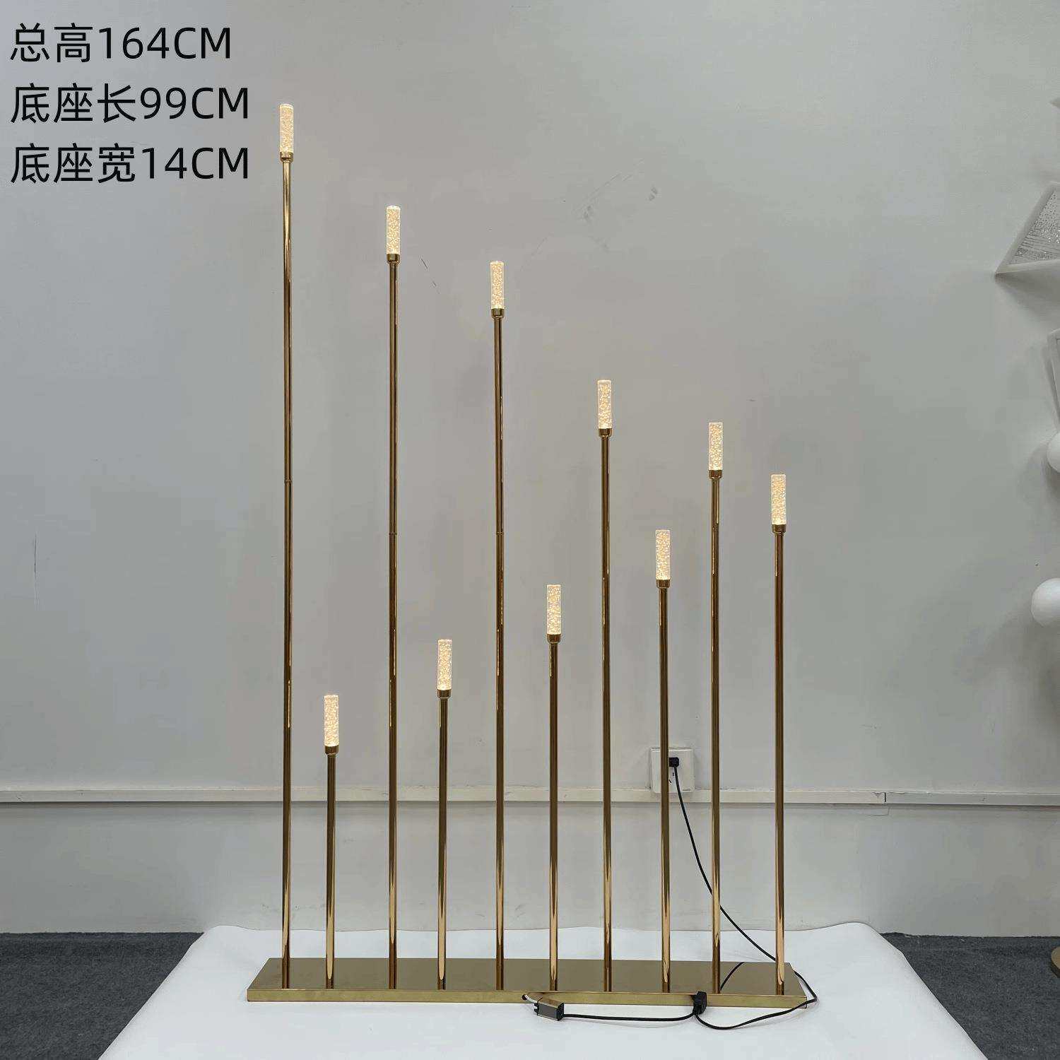 婚庆新款火柴路引宴会婚礼道具水晶引路灯创意蜡烛火苗吊灯