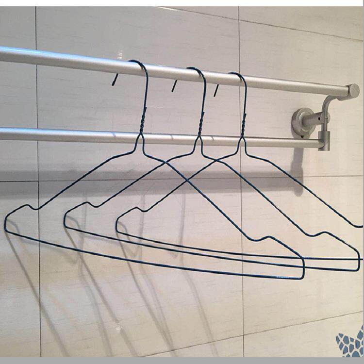 喷塑铁丝衣架 干洗店服装店衣架 家居晾晒衣架颜色规格厂家直销