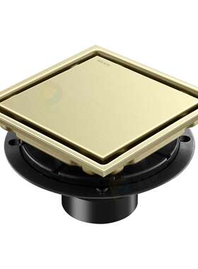 美式法兰4英寸6in隐形地漏黑色304不锈钢地漏厨房防臭跨境亚马逊